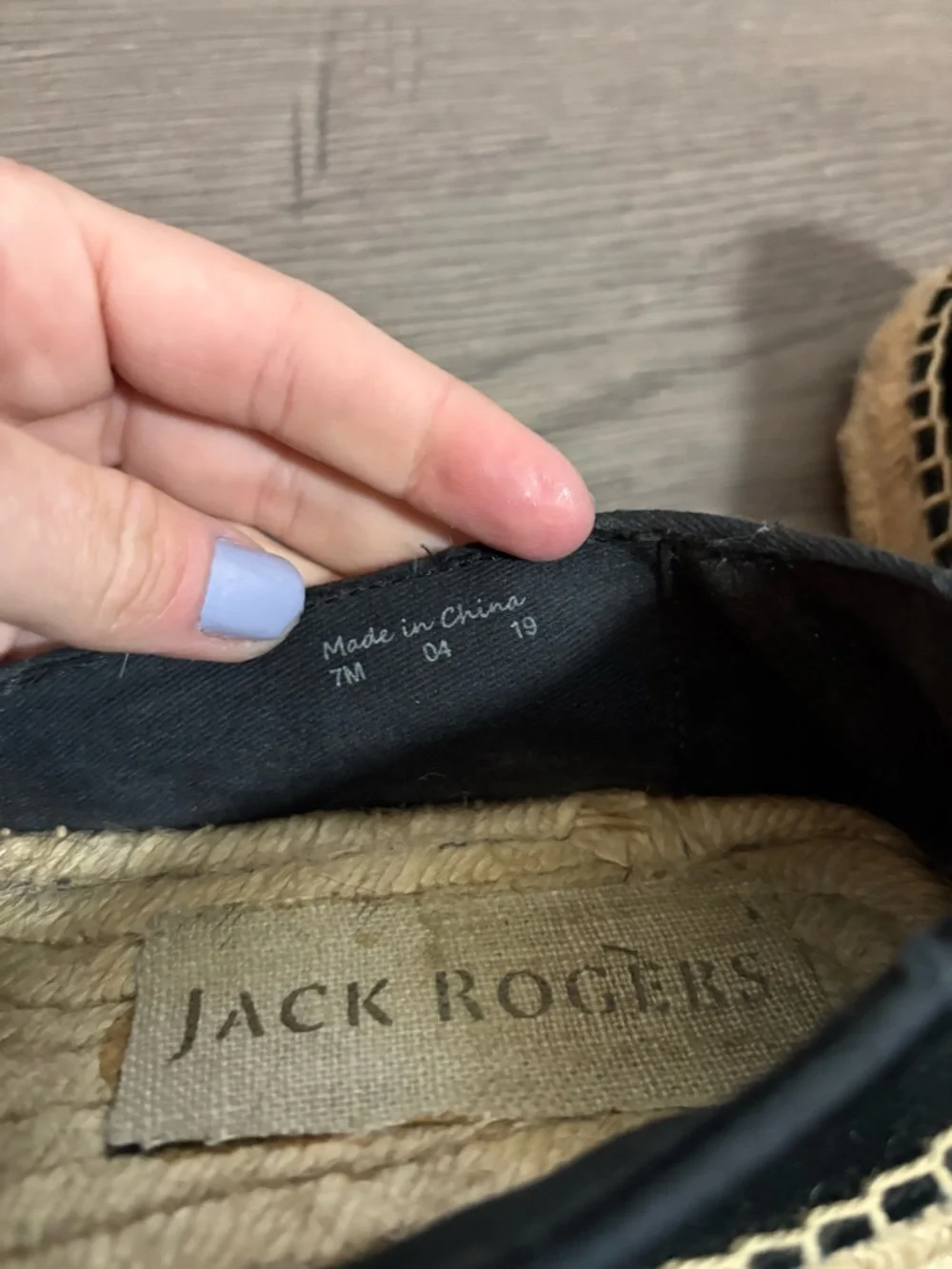 Jack Rogers Black Embroidered Luna Suede Espadrille Loafers Preppy Boho Vacation